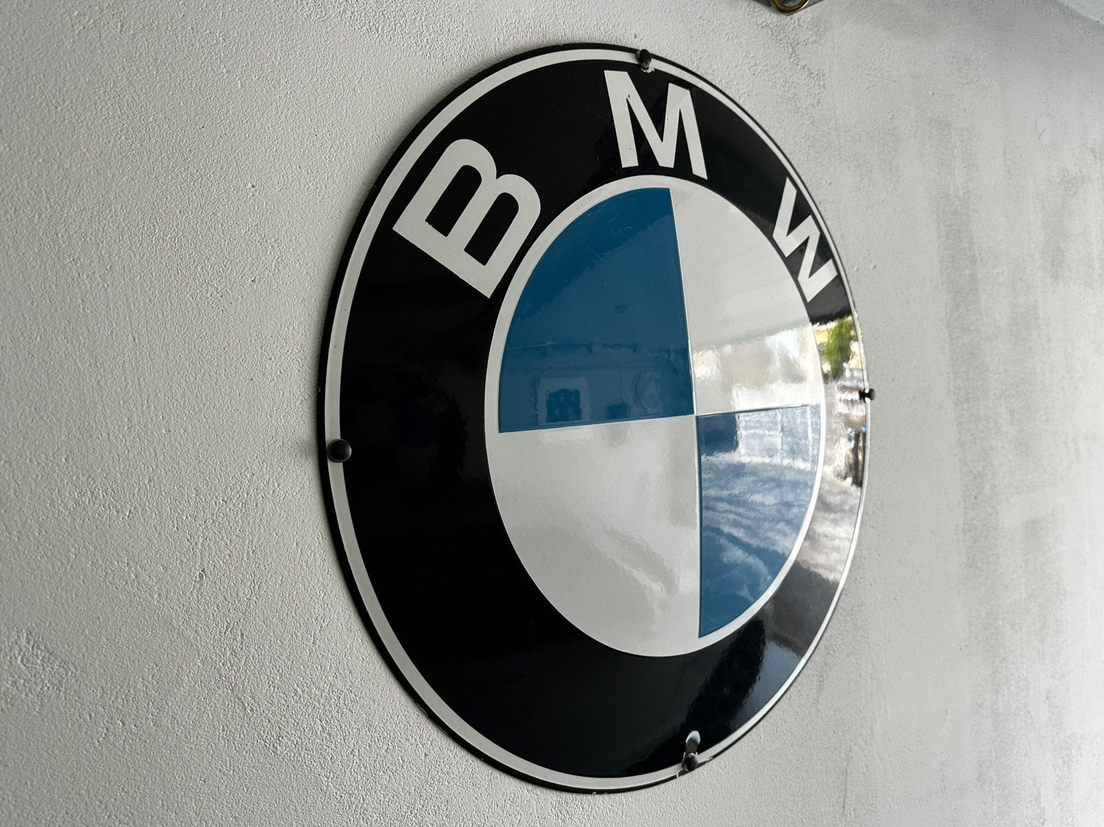 Emaille BMW bord sign 60cm, Verzamelen, Ophalen, Zo goed als nieuw, Reclamebord