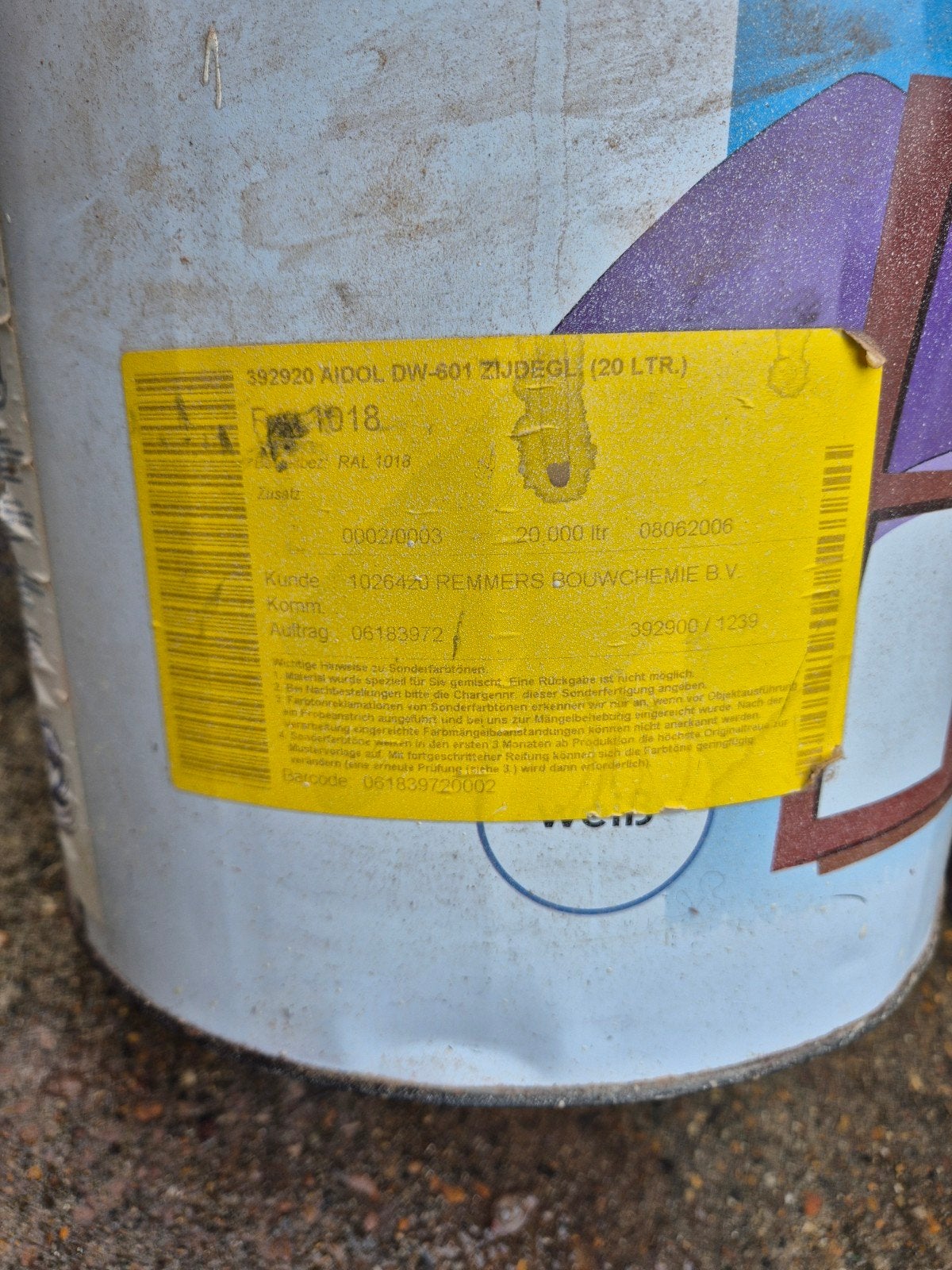 Remmers Aidol Induline Industriële Verf - 20 Liter, Ophalen, Remmers Baustofftechnik GmbH, Postfach 13, 49624 Löningen, Duitsland