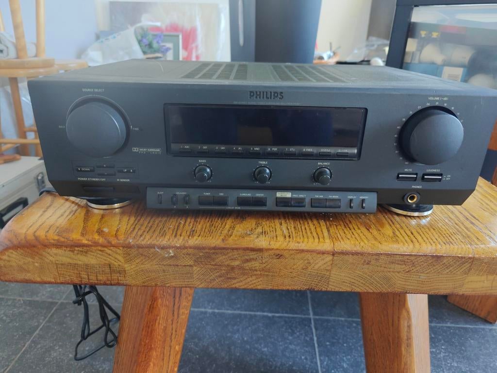 Philips FR931/oos Receiver met boxen surround, Gebruikt, 60 tot 120 watt, Stereo, Ophalen