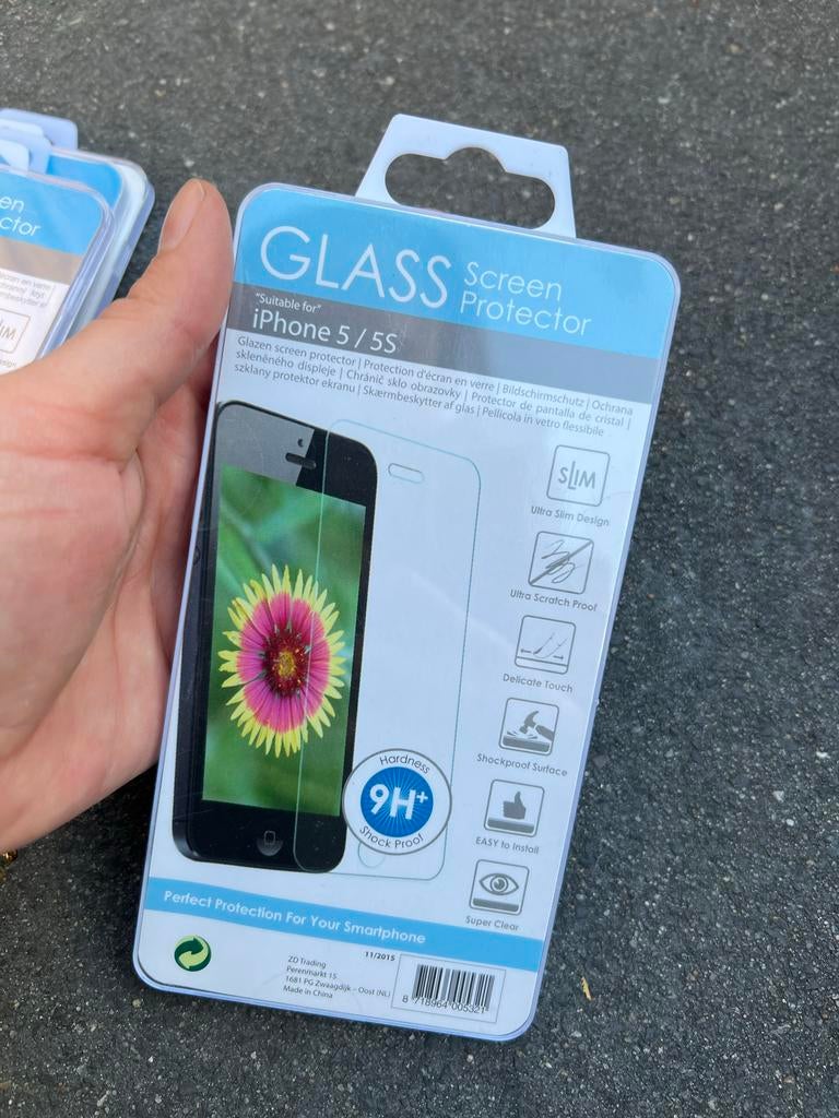Glazen Screen Protector voor iPhone 5/5S - Nieuw, Telecommunicatie, Mobiele telefoons | Hoesjes en Frontjes | Apple iPhone, IPhone 5