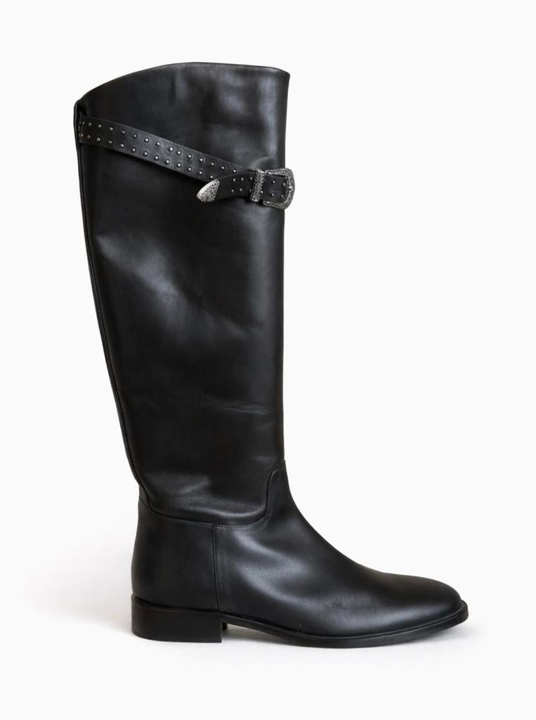 Julia cerutti leren laarzen 40, Kleding | Dames, Schoenen, Zo goed als nieuw, Hoge laarzen, Zwart, Ophalen of Verzenden