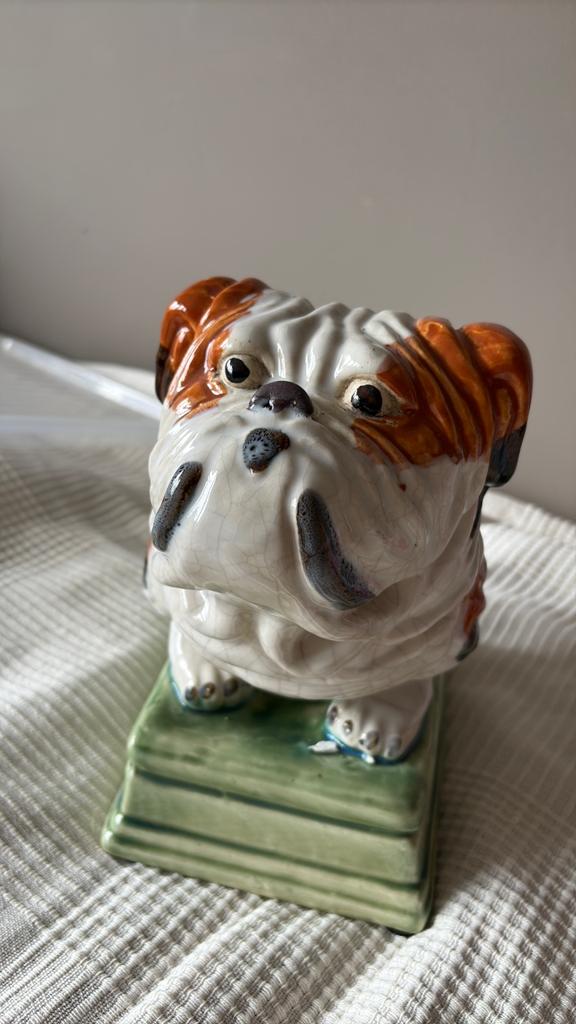 Buldog beeld /deurstopper, Verzamelen, Beelden en Beeldjes, Ophalen of Verzenden, Gebruikt, Dier