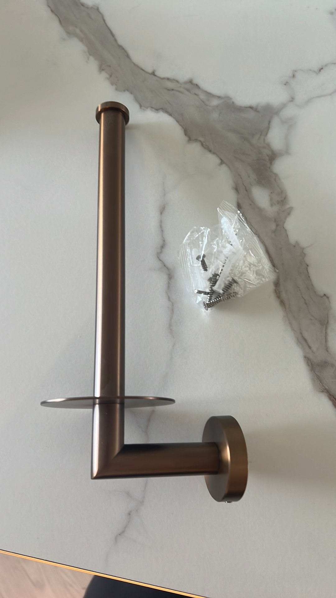 Wc rol houder brons koper, Ophalen of Verzenden, Nieuw, Koper, Toilet