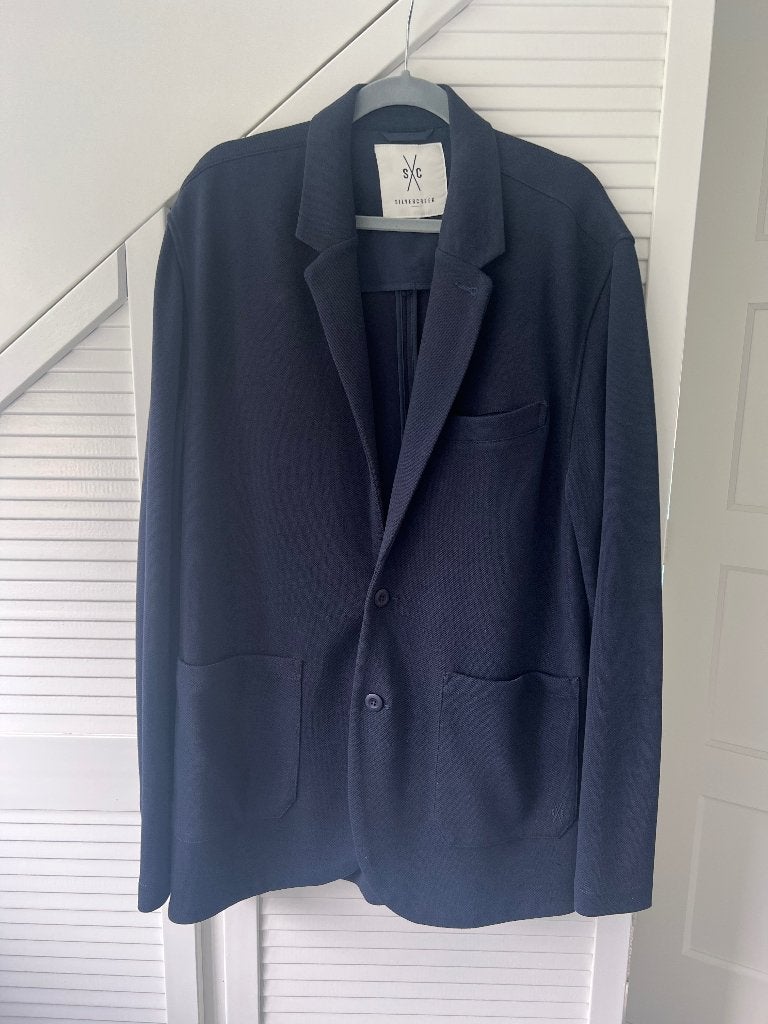 colbert xxl navy, Ophalen, Zo goed als nieuw, Maat 56/58 (XL), Blauw