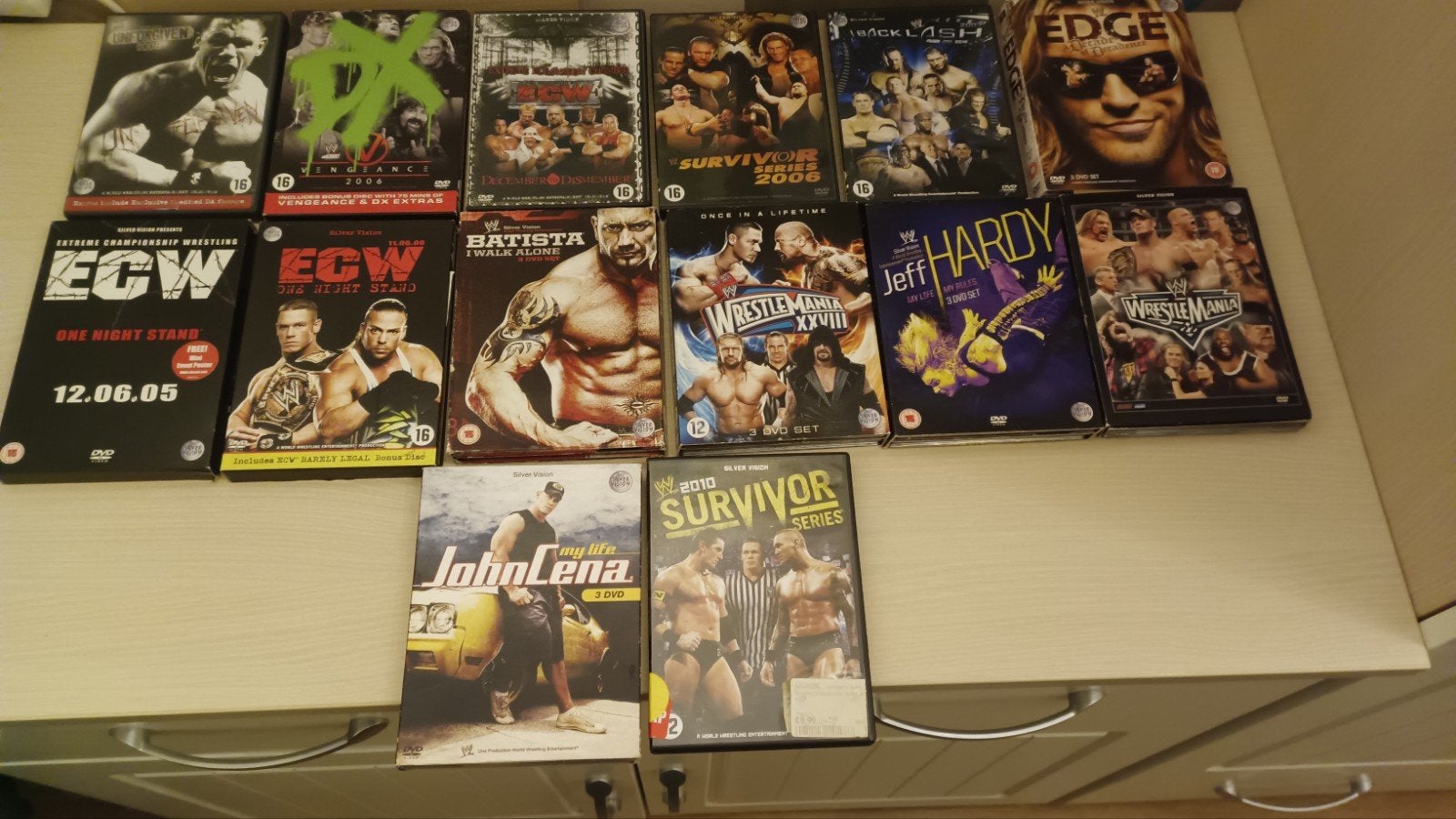WWE DVD Collectie - Zo goed als nieuw, Vanaf 16 jaar, Ophalen of Verzenden, Zo goed als nieuw, Bonusmateriaal