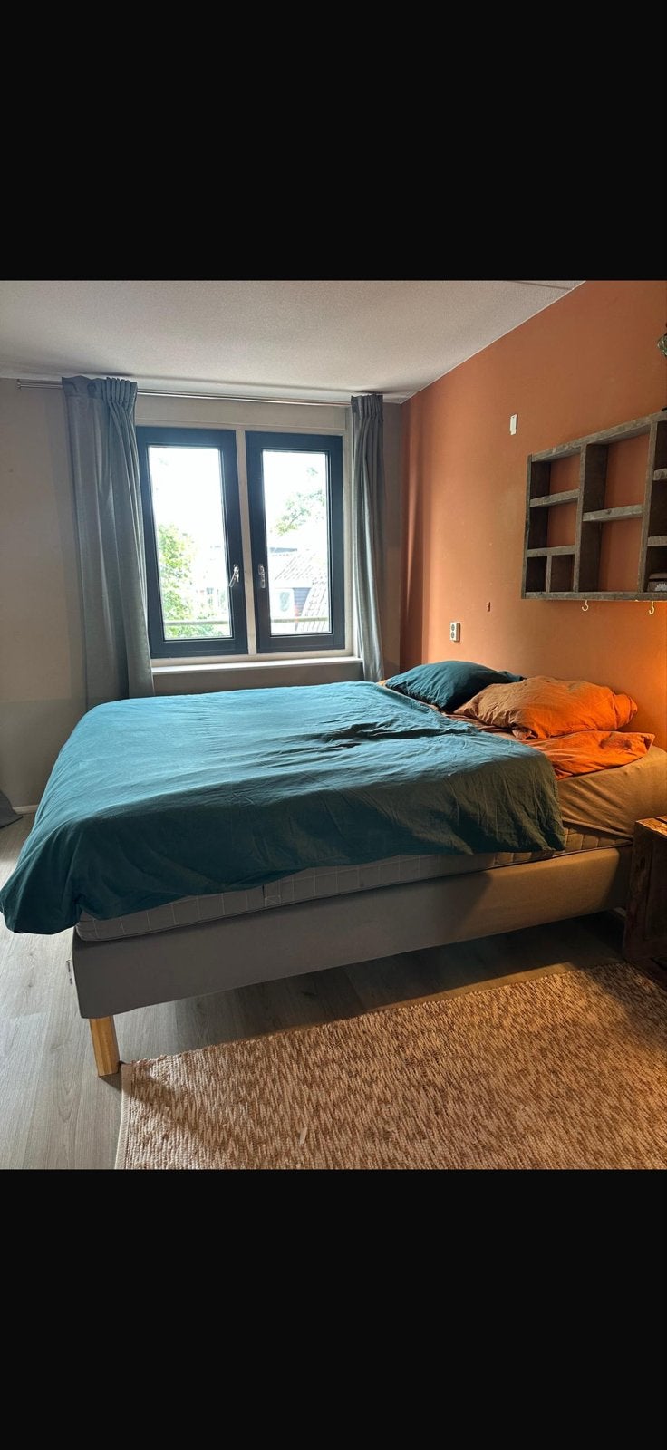 Comfortabel tweepersoons boxspring, Ophalen, Gebruikt, Tweepersoons, 200 cm
