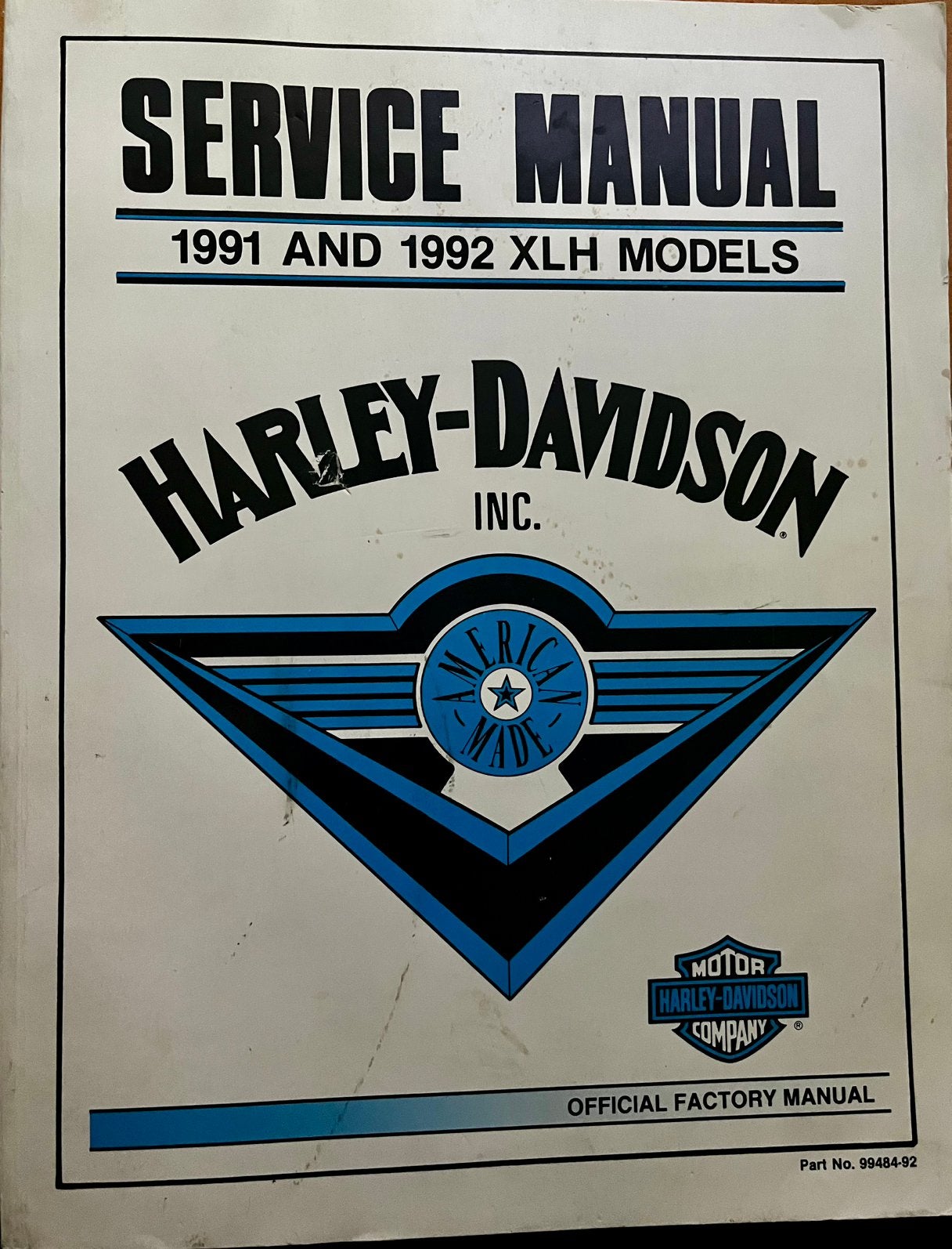 Harley Davidson service manual XLH 1991-1992, Ophalen of Verzenden, Harley-Davidson of Buell