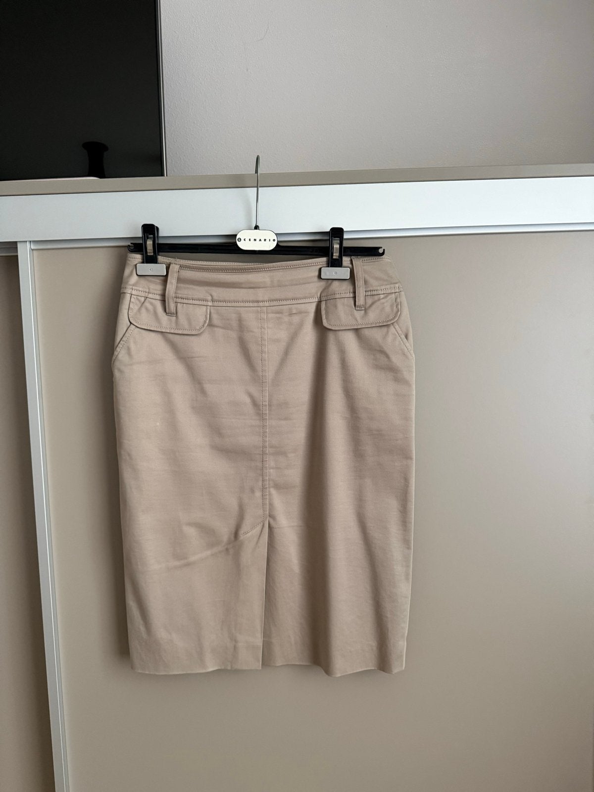 Vintage mantelpak Xandres maat 38, Kleding | Dames, Maat 38/40 (M), Kostuum of Pak, Beige, Ophalen of Verzenden