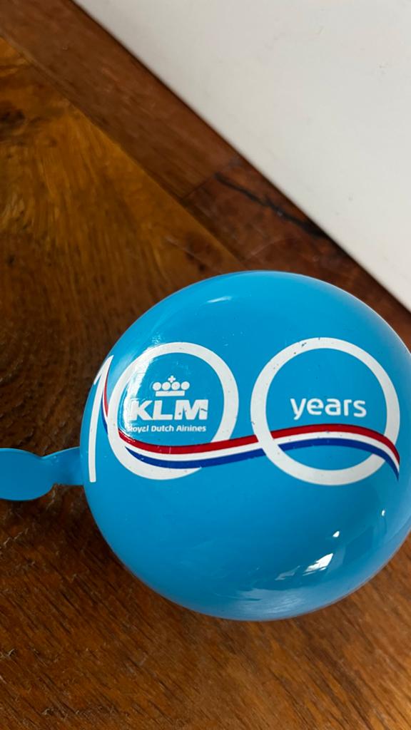 Grote KLM 100 jaar fietsbel - Nieuw, Ophalen of Verzenden, Nieuw