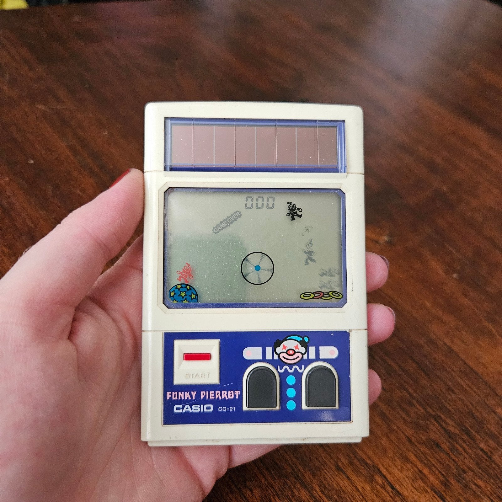 Zeldzame Casio Funky Pierrot CG-21 year 1982 Solar Handheld, 1 speler, Ophalen of Verzenden, Zo goed als nieuw, Vanaf 3 jaar