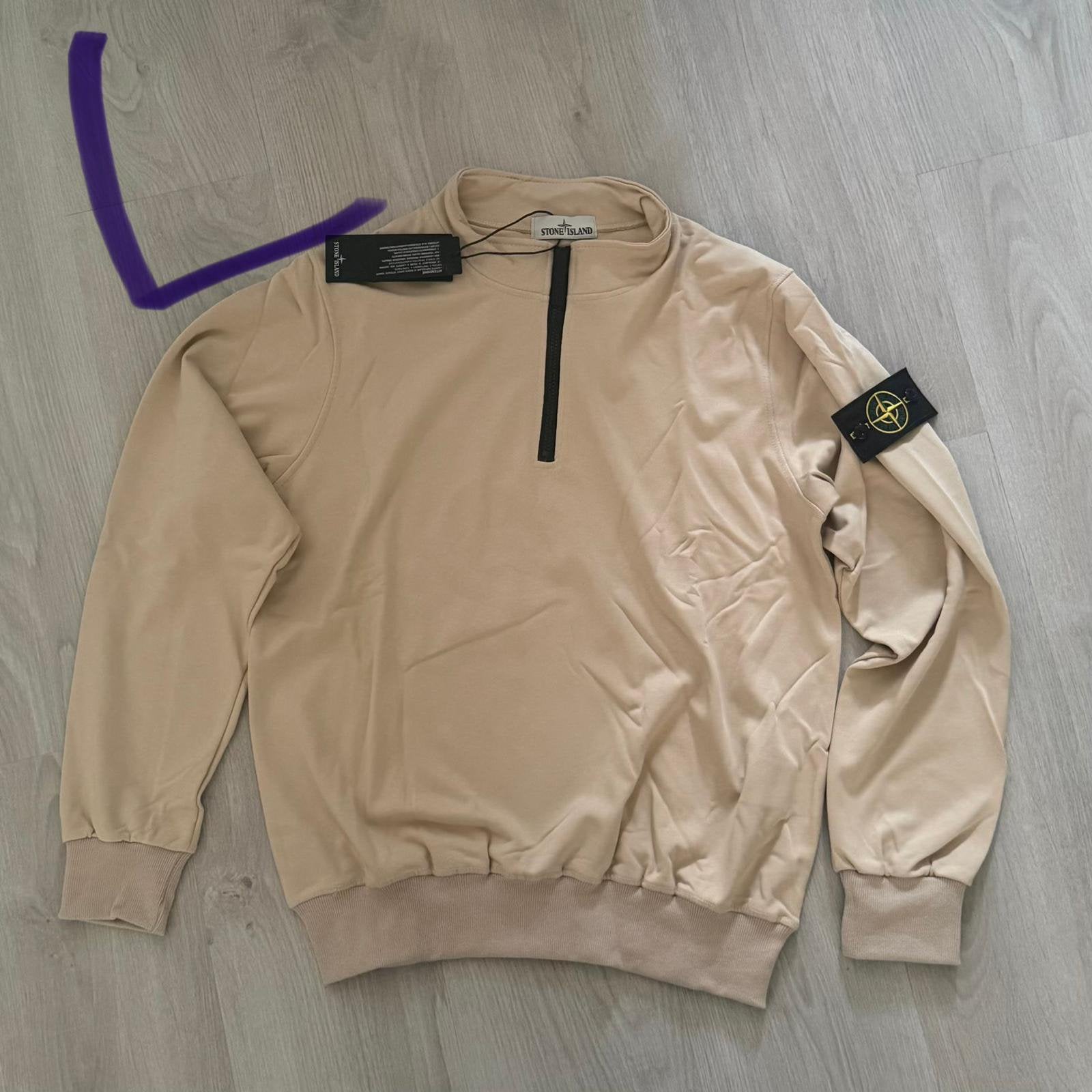 Stone Island - Half Zip - Beige - L, Ophalen of Verzenden, Nieuw, Maat 52/54 (L), Beige