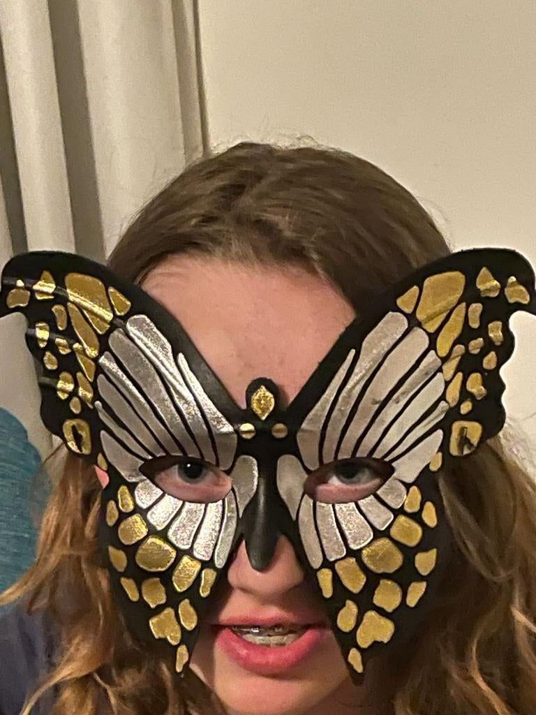 Vlinder masker - Feest of Carnaval, Ophalen of Verzenden, Zo goed als nieuw, Feestartikel, Carnaval