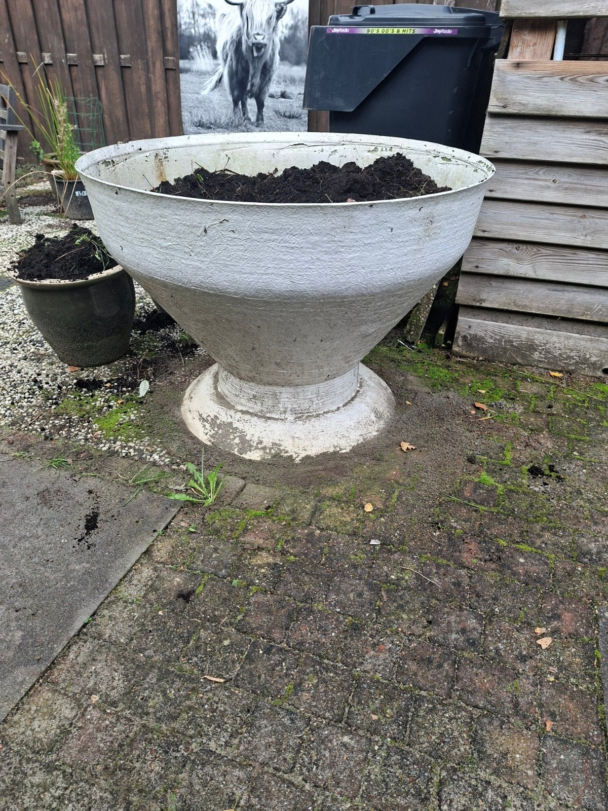 Unieke bloembak van oude silo voor in de tuin, Ophalen, Overige materialen, Gebruikt, 100 cm of meer
