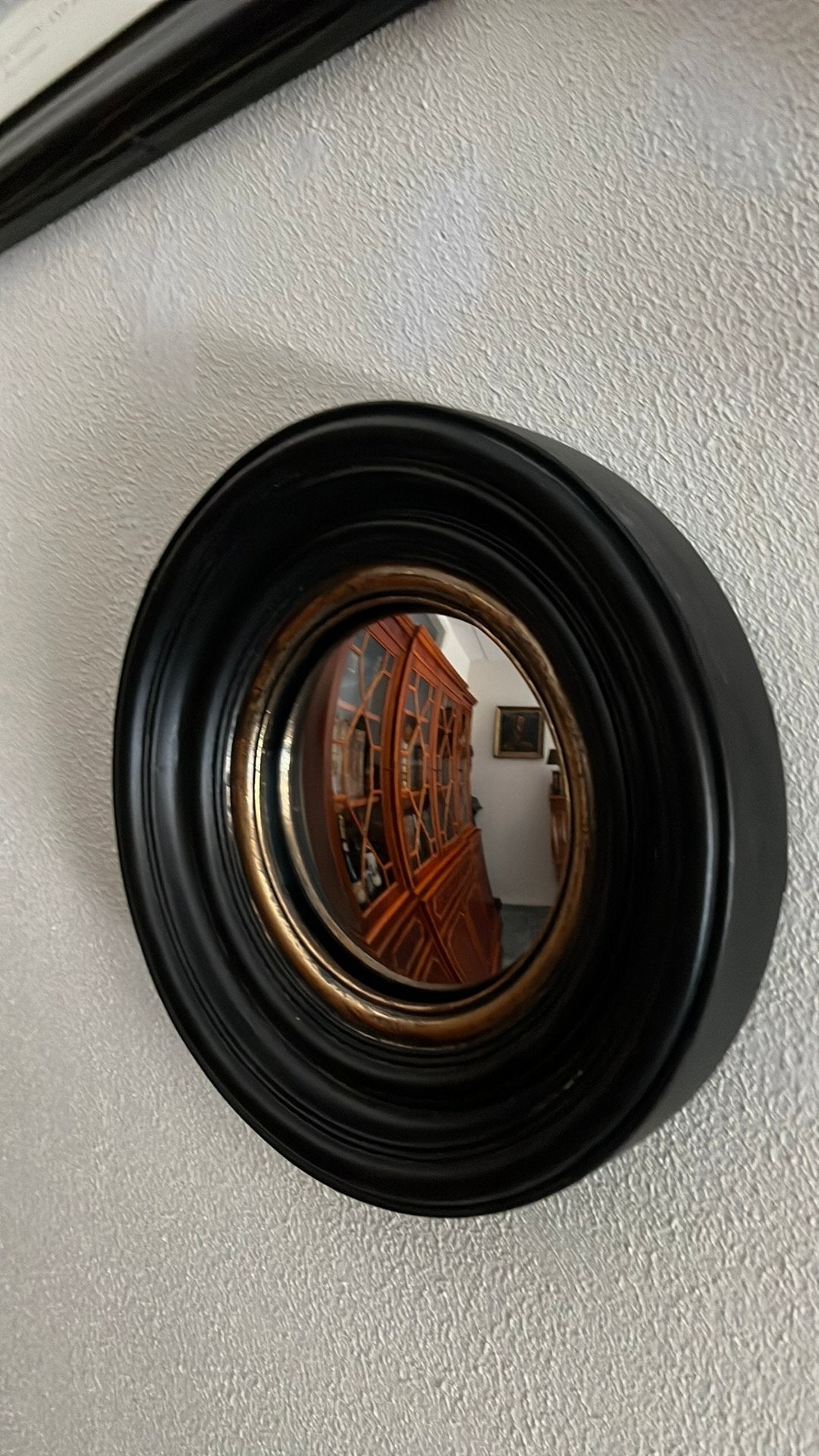Schitterend rond spiegeltje met gouden rand, Antiek en Kunst, Verzenden