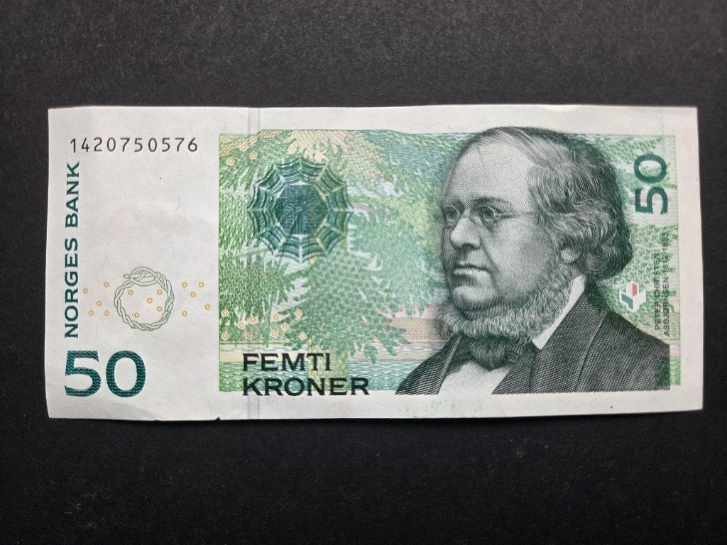 Noorwegen 50 kroon 2005 P46c VF, Postzegels en Munten, Bankbiljetten | Europa | Niet-Eurobiljetten, Verzenden, Overige landen