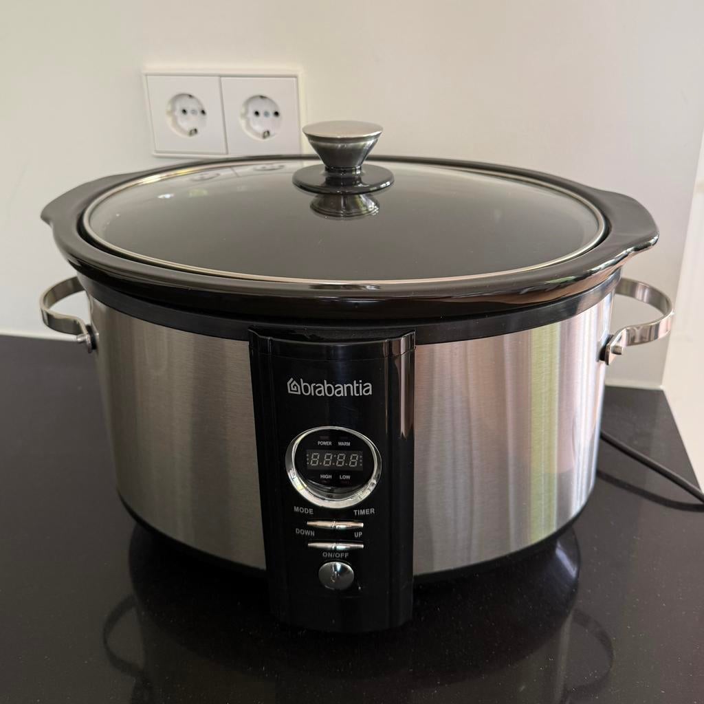 Nooit gebruikte Brabantia Slowcooker 6.5L - RVS met Timer, Ophalen of Verzenden, Timer, Nieuw