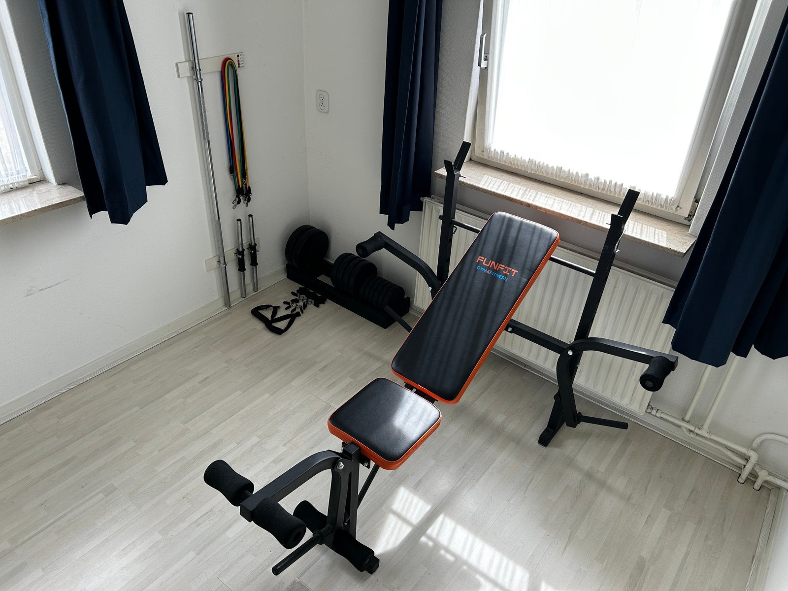 Halterbank / Homegym / Gewichten / Dumbbells / Barbell, Sport en Fitness, Fitnessmaterialen, Ophalen, Zo goed als nieuw, Benen
