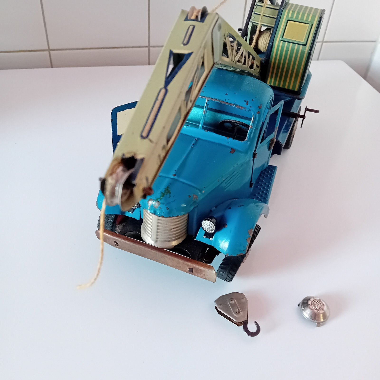 Vintage Blikken Speelgoed Takelwagen - Made in USSR, Verzenden, Gebruikt
