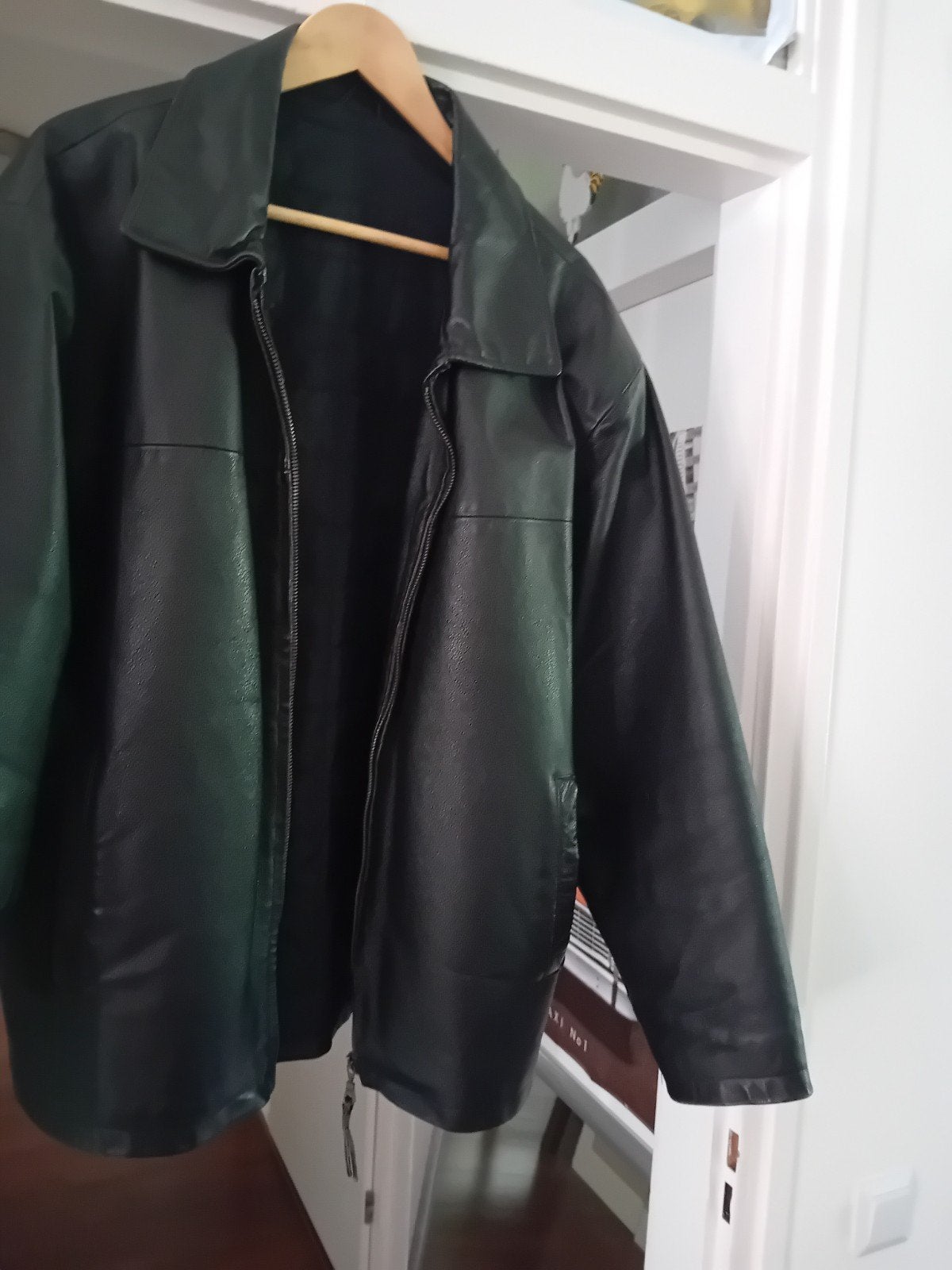 Zwart leren herenjas, maat xl, Angelo Litrico, Zwart, Maat 56/58 (XL), Ophalen of Verzenden