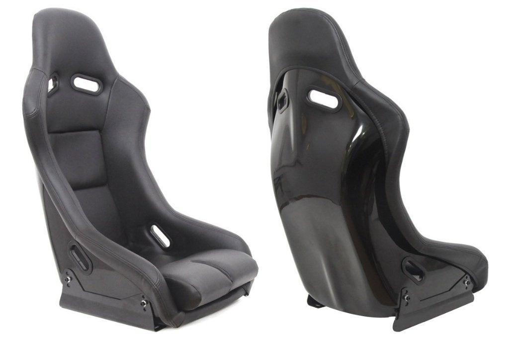 JapPower Vios III style zwart vinyl kuipstoel sportstoel, Ophalen of Verzenden