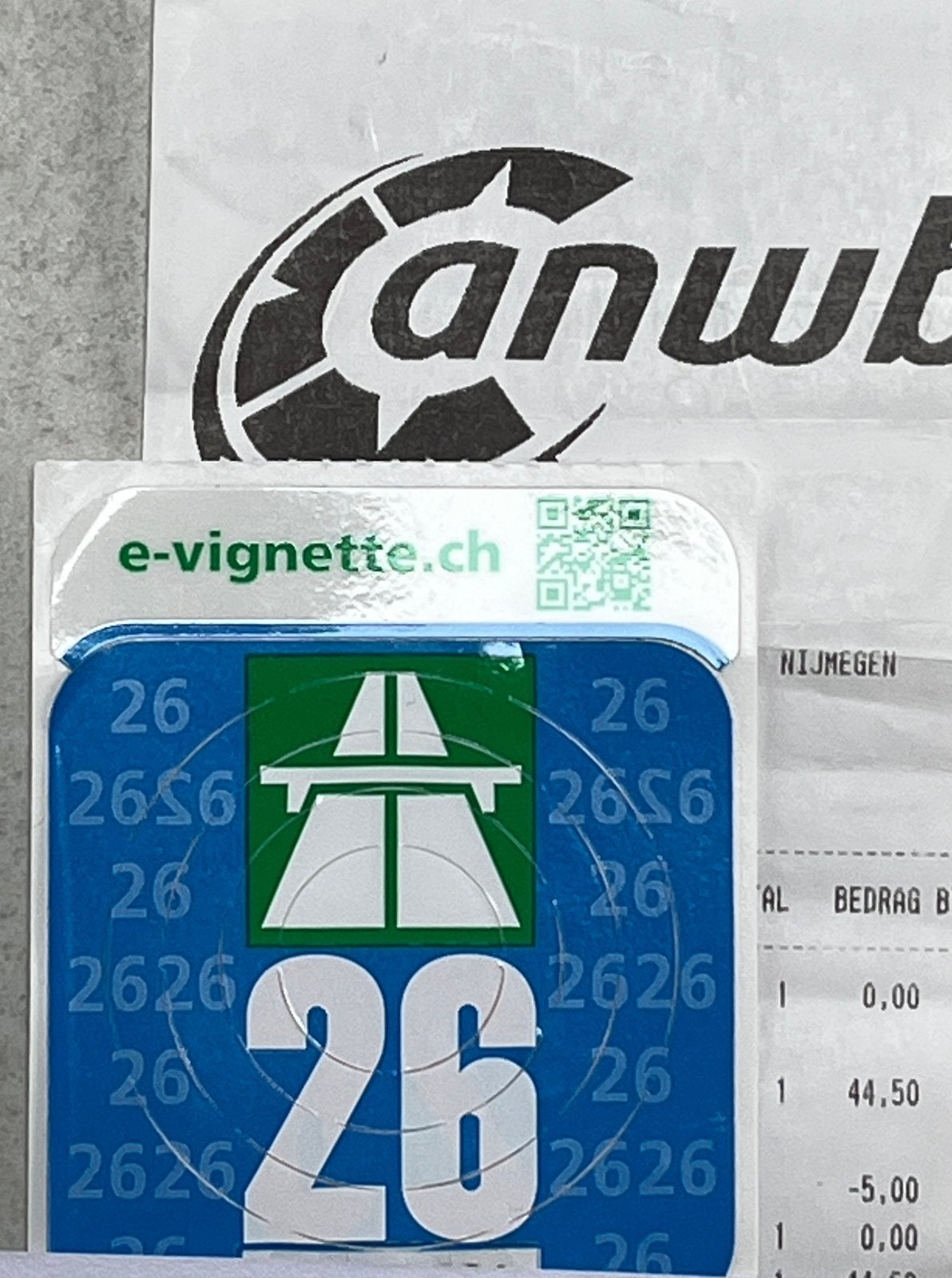 Zwitserland Vignet Tolvignet Autobahnvignet, Twee personen