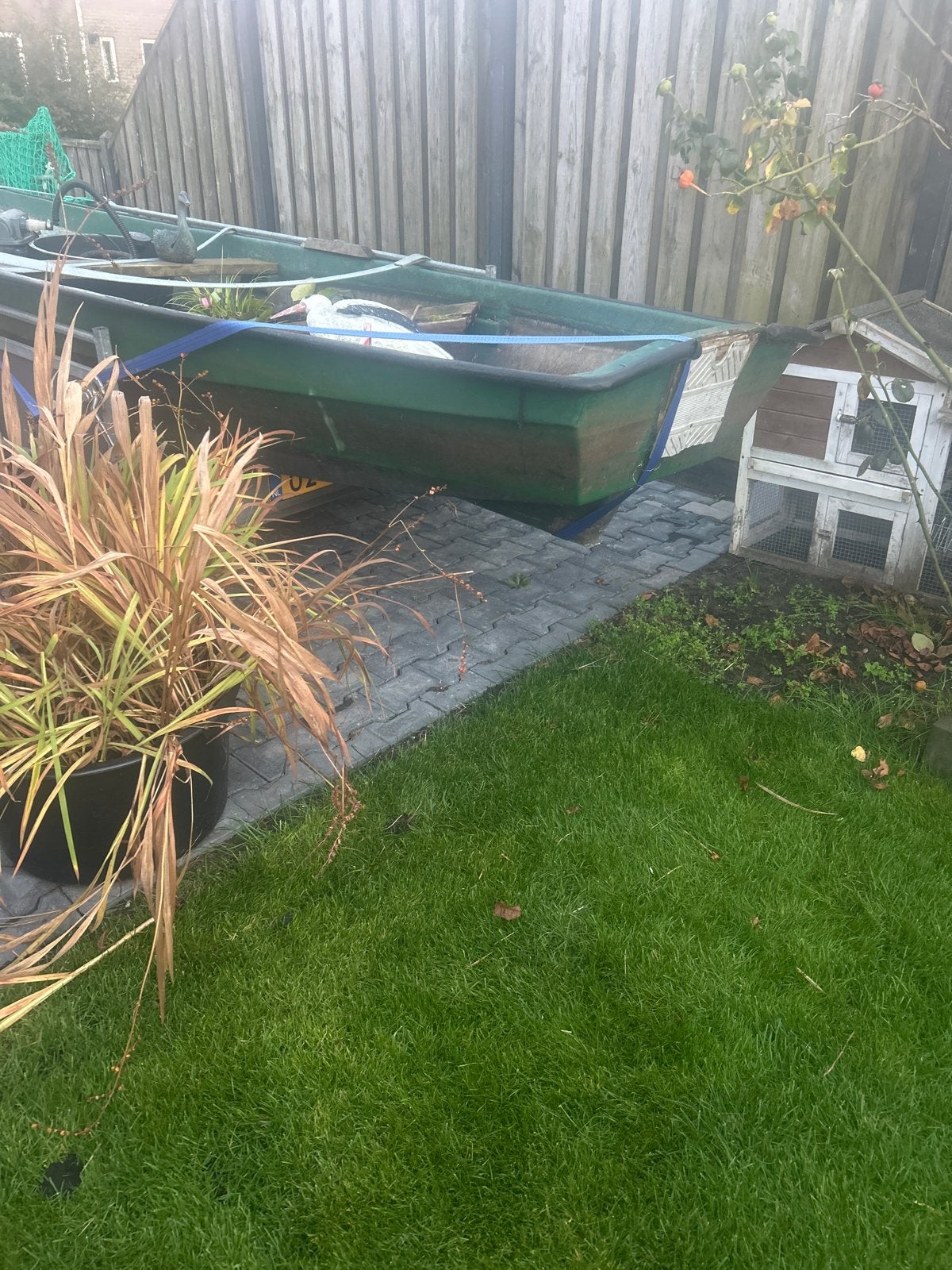 Unieke Vijver in Boot - Compleet met Pompen en Waterval, Ophalen of Verzenden, Gebruikt