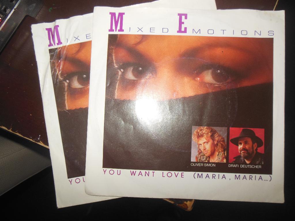 single mixed emotions you want love 45rpm jukebox vinyl, Cd's en Dvd's, Gebruikt, 7 inch, Single, Ophalen of Verzenden
