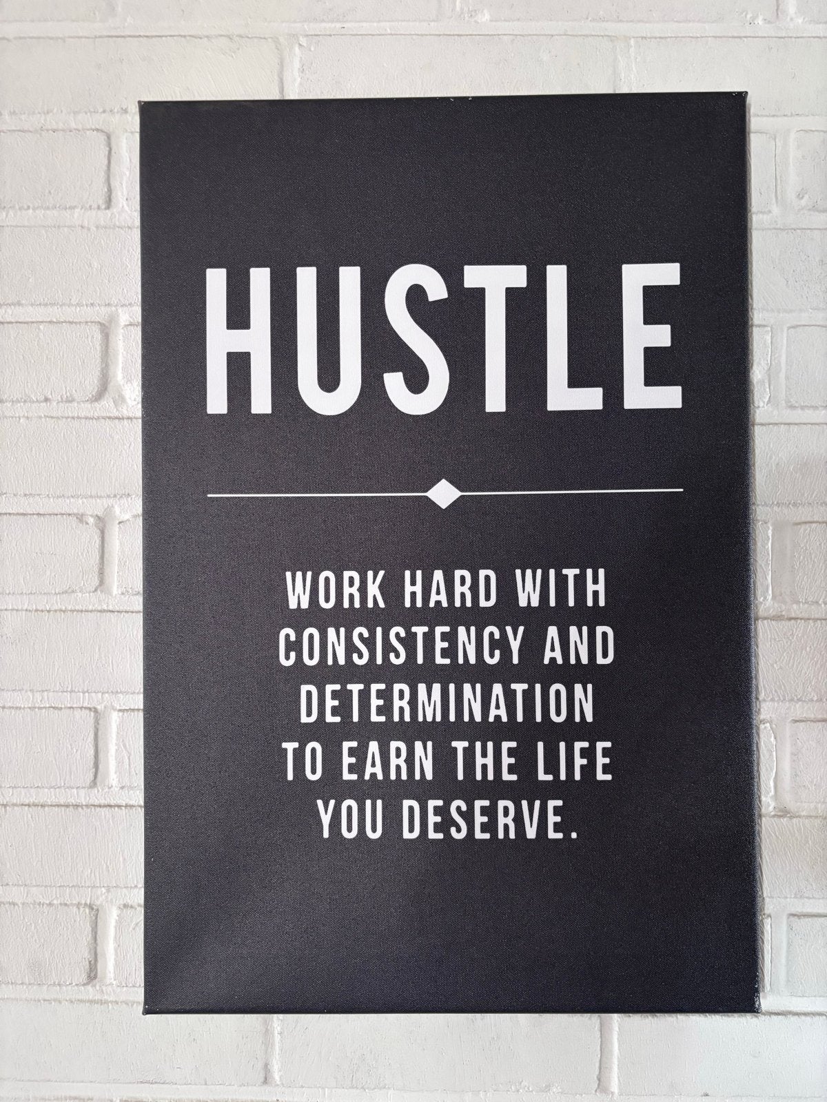 Hustle Motivatie Poster - Werk Hard Quote WALLFIELD, 50 – 75, Ophalen of Verzenden, 50 tot 75 cm, Print