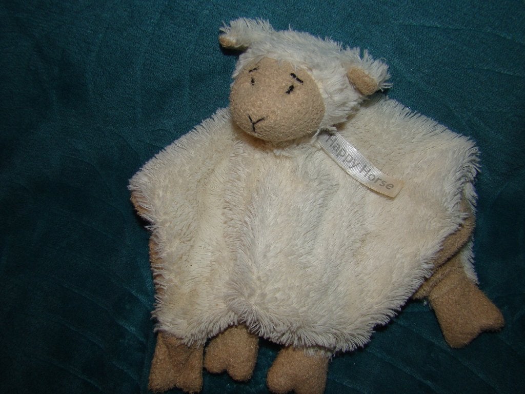 happy horse schaap knuffeldoekje met rammel erin, Overige karakters, Met geluid, Happy Horse, Ophalen of Verzenden