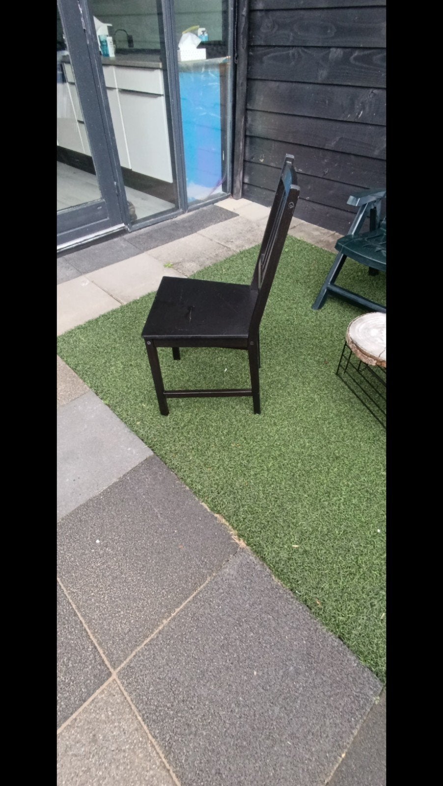 4 zwarte houten IKEA Stefan eetkamerstoelen, Ophalen, Gebruikt, Zwart, Vier