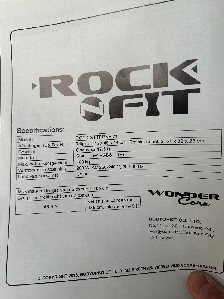 trilplaat van wondercare zgan, Ophalen, Overige materialen, Benen, Trilplaat