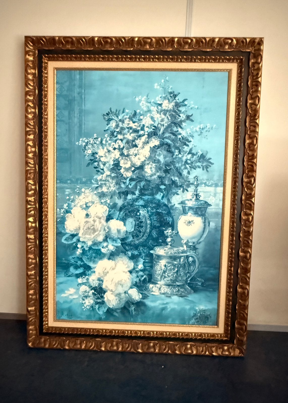 Schilderij prachtige lijst met boemen, Ophalen