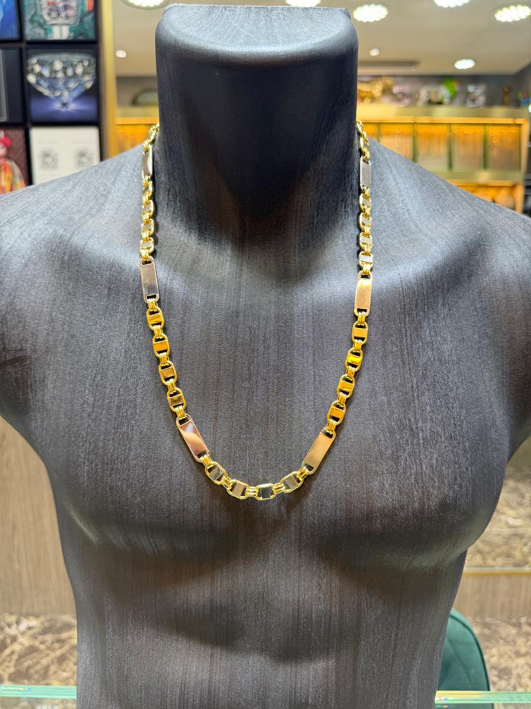 18KT Goud - 63.5 Gram - Ketting -PLATTE MAGNUM -Herenketting, Ophalen, Nieuw, Goud
