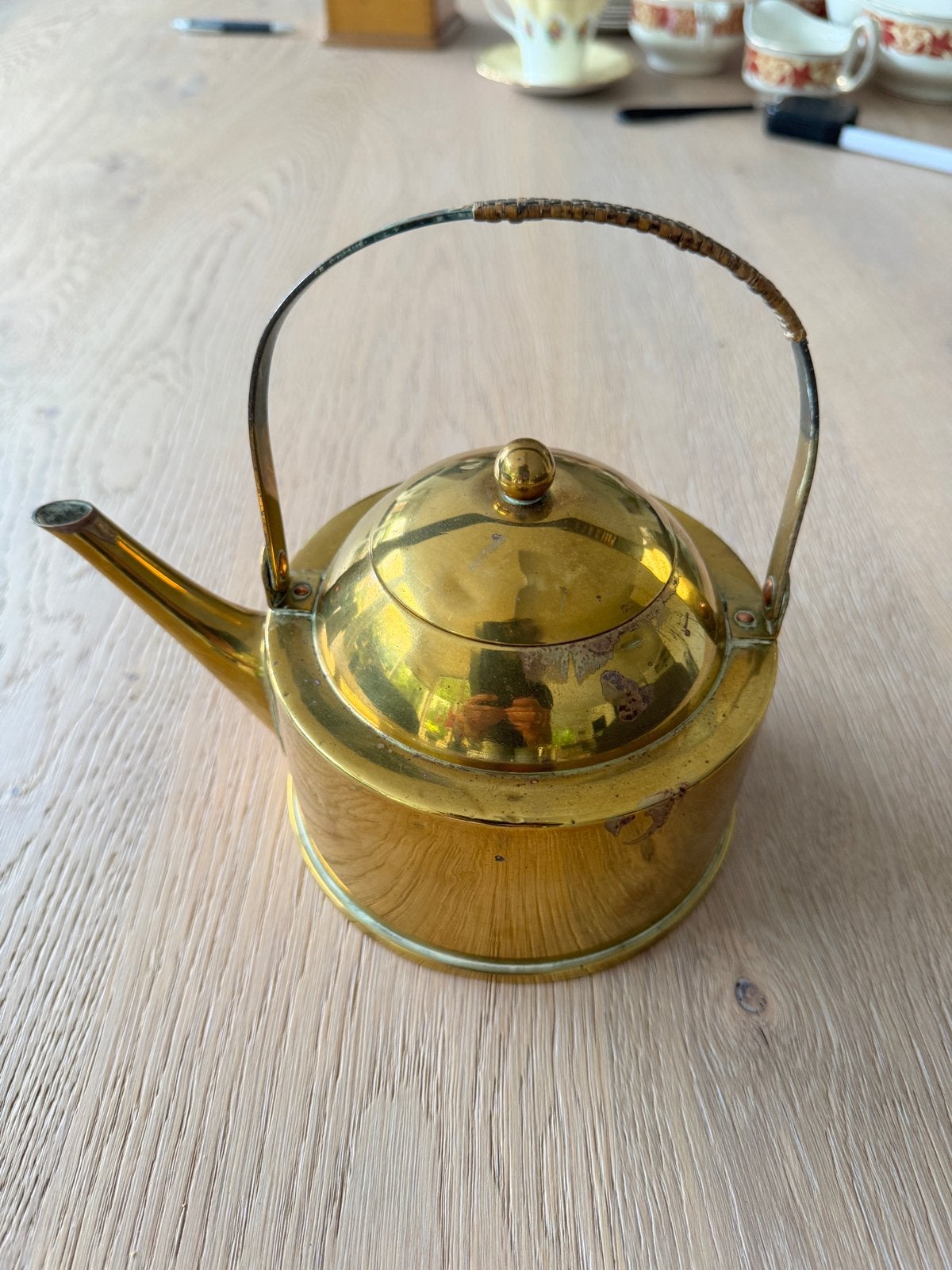 Antieke Koperen Theepot / Ketel - 12 cm hoog, Ophalen of Verzenden, Koper