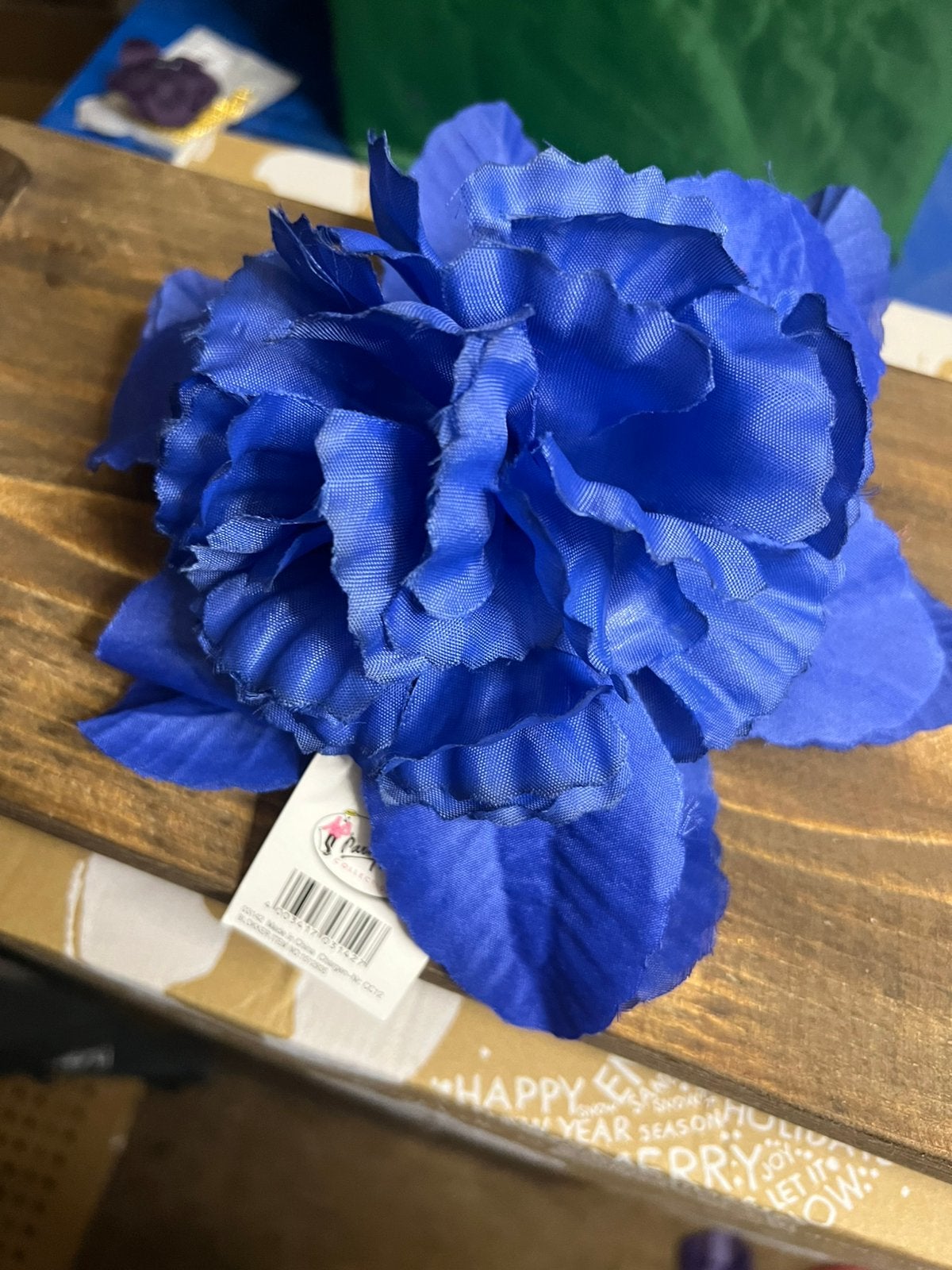 Blauwe bloem haarklem groot model nieuw, Ophalen, Nieuw, Maat 46/48 (XL) of groter, Carnaval