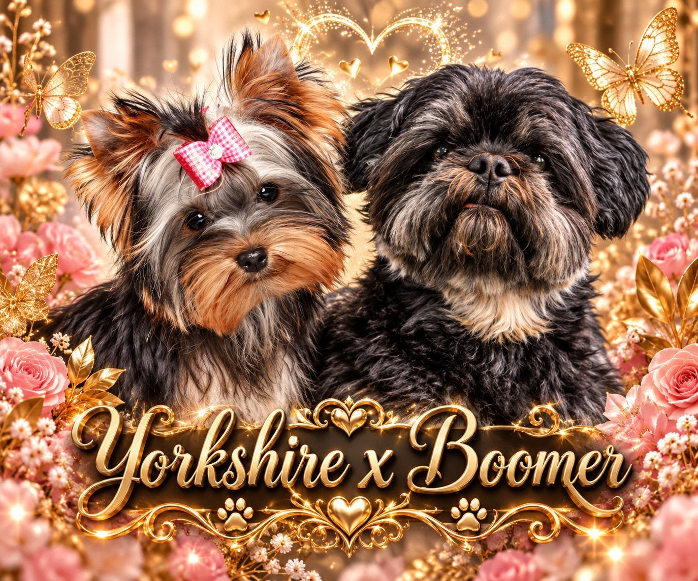 YORKSHIRE X BOOMER PUPS, Overige rassen, CDV (hondenziekte), 8 tot 15 weken, Meerdere