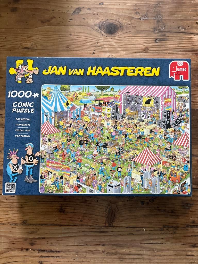 Jan van Haasteren Comic Puzzel - Pop Festival 1000 stukjes, Ophalen of Verzenden, 500 t/m 1500 stukjes, Zo goed als nieuw, Legpuzzel