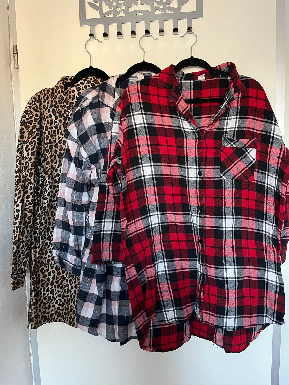 3 z.g.a.n. flanellen nachthemden mt XL, Kleding | Dames, Ophalen of Verzenden, Zo goed als nieuw