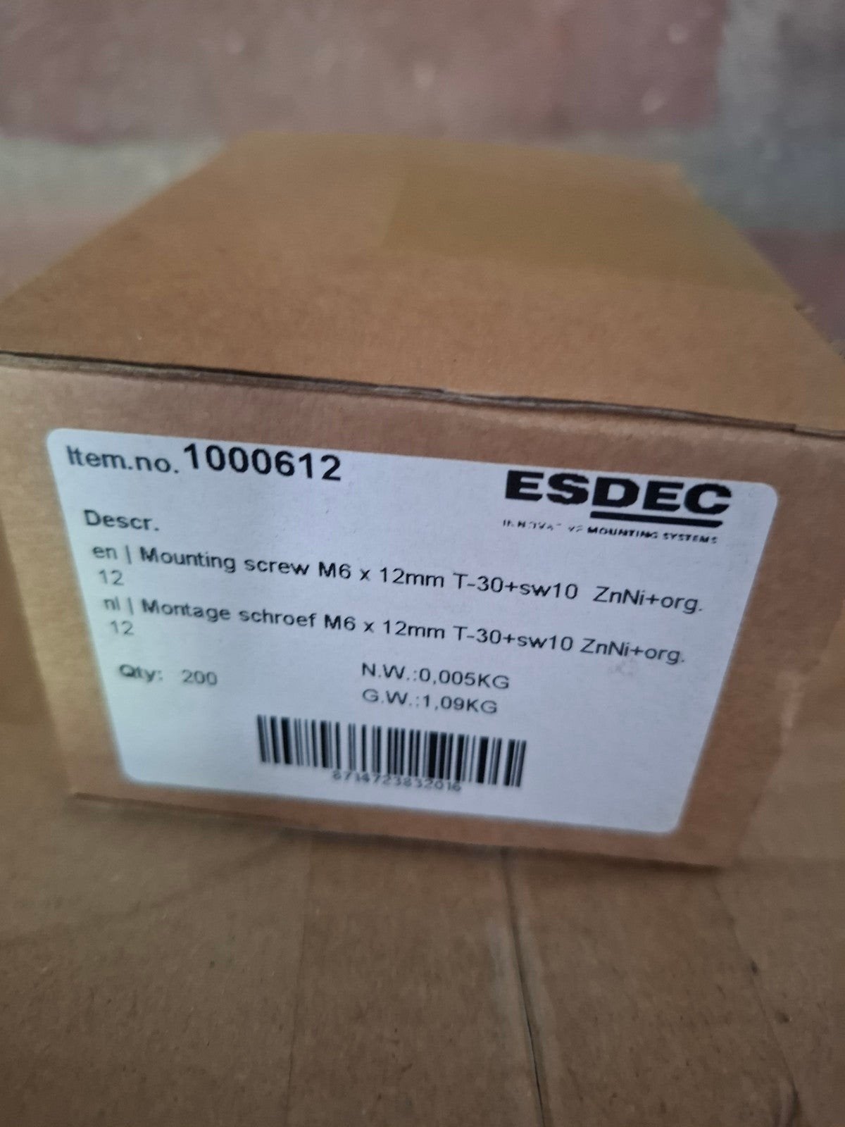 Esdec montagemateriaal/dakgootborstel (nieuw in doos), Doe-het-zelf en Verbouw, IJzerwaren en Bevestigingsmiddelen, Ophalen of Verzenden