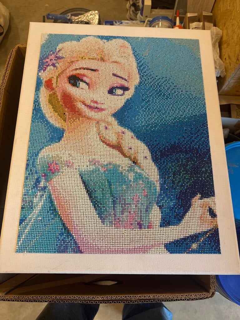 Gratis: Handgemaakt Diamond Painting Schilderij Elsa, Ophalen, Zo goed als nieuw, Overige typen