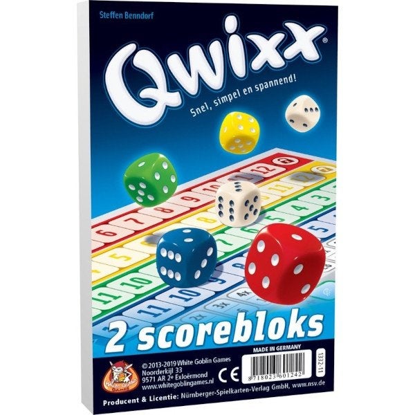 Qwixx Extra Scoreblok White Goblin Games Dobbelspel, White Goblin Games, White Goblin Games, White Goblin Games, Nieuw