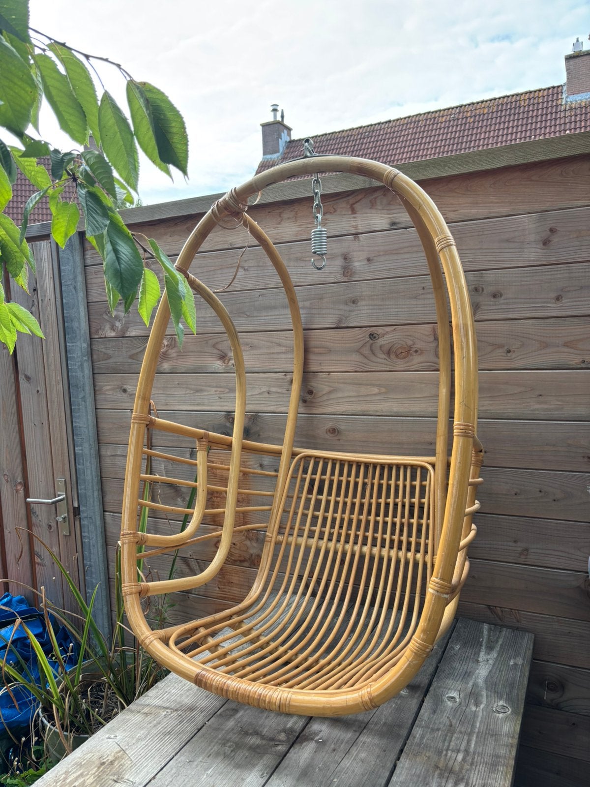 rotan hangstoel, Ophalen of Verzenden, Zo goed als nieuw, Rotan