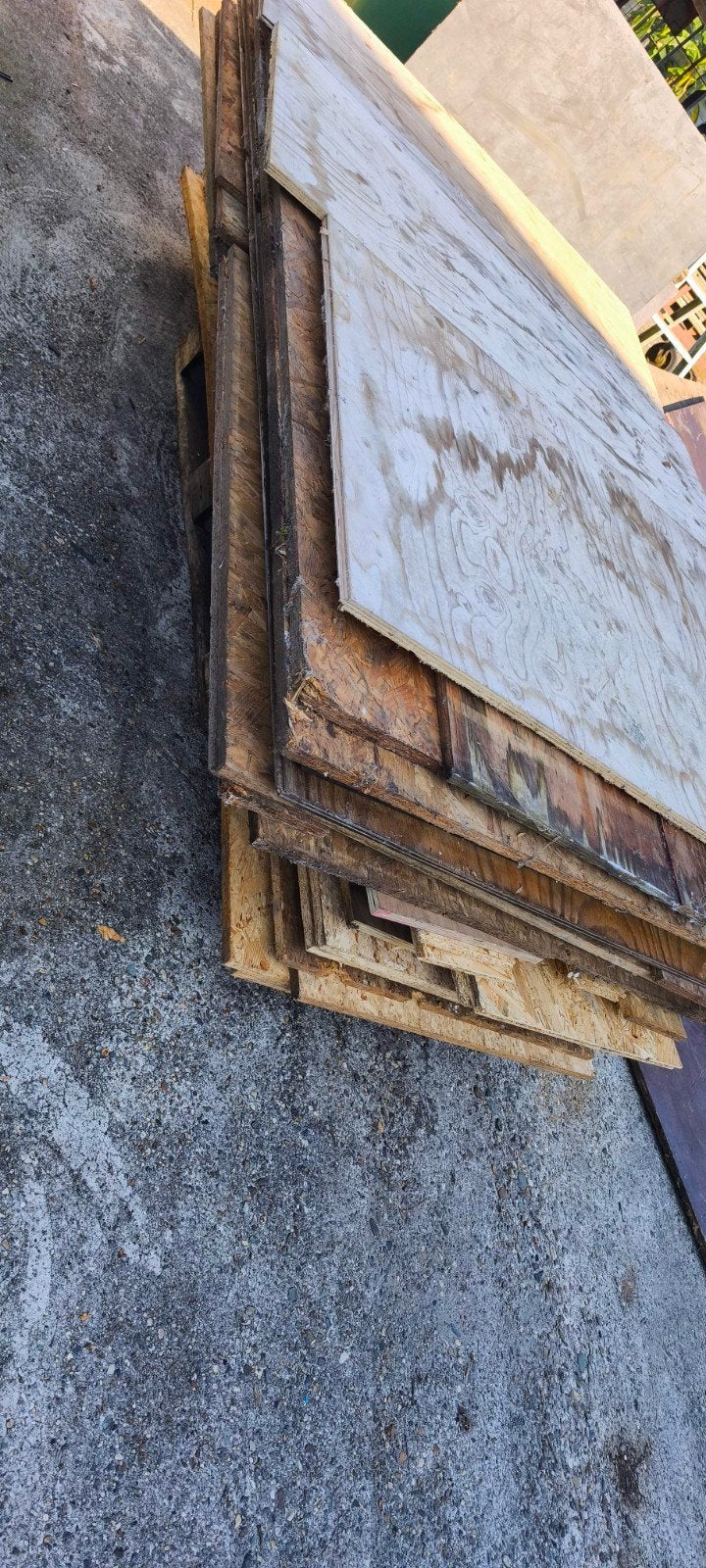 Stapel OSB stukken en stroken., Gebruikt, Minder dan 25 mm, Overige typen, Ophalen of Verzenden
