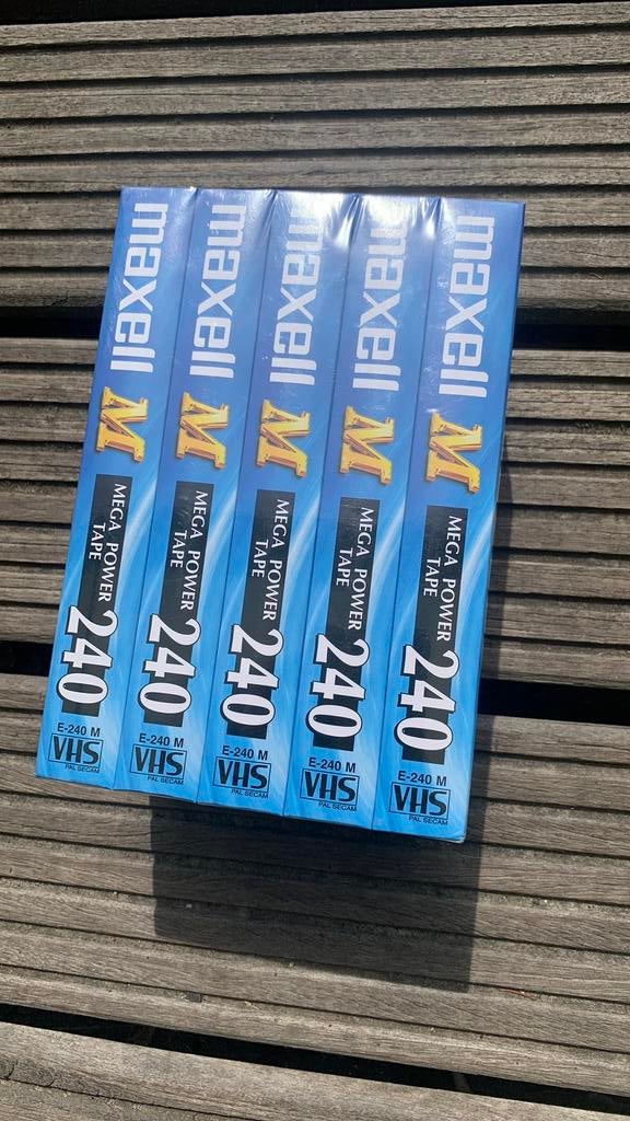Vhs maxwell videobanden nieuw 5 videoband video band 240, Alle leeftijden, Verzenden, Nieuw in verpakking, Overige genres