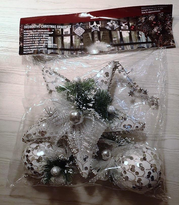 Slinger met ster en kerstballen - NIEUW, Ophalen of Verzenden, Nieuw
