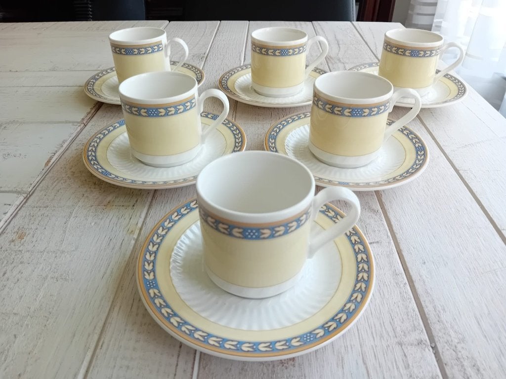 Villeroy & Boch 6 Kop en schotel  Millenia, Villeroy & Boch, Ophalen of Verzenden, Zo goed als nieuw, Overige stijlen