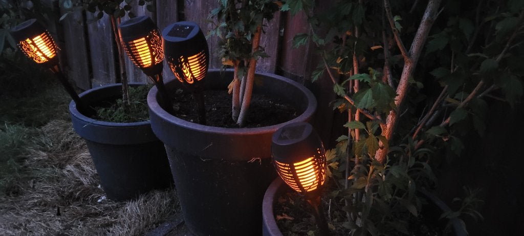 Tuinverlichting set, Tuin en Terras, Buitenverlichting, Gebruikt, Kunststof, Minder dan 50 watt, Netvoeding, Ophalen