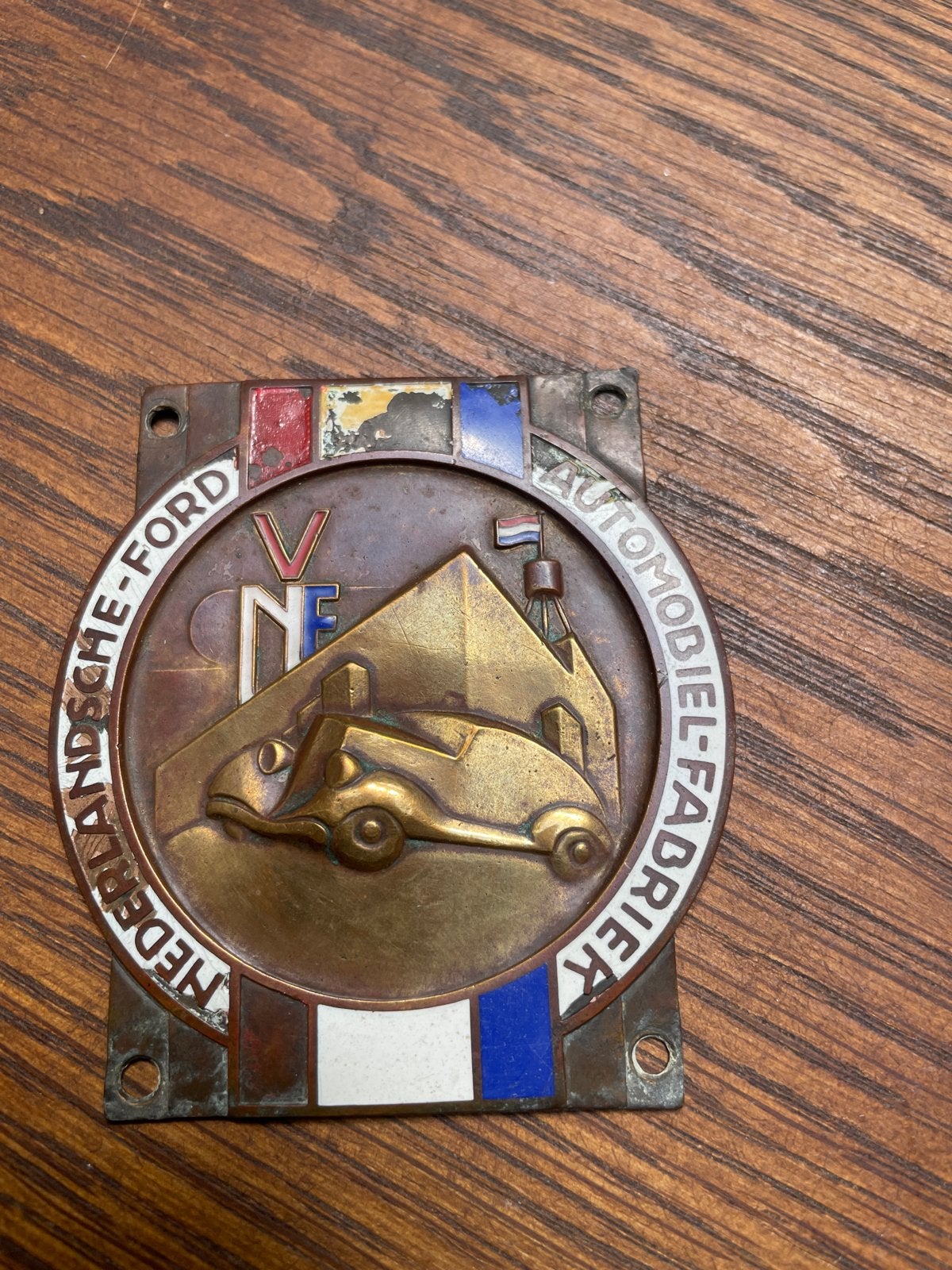 Vintage Fordfabriek Nederland Auto Schildje Verzamelaar, Ophalen, Gebruikt, Auto's
