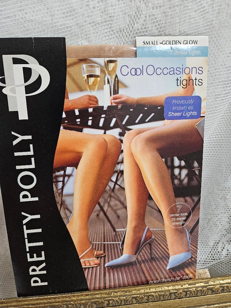 Zomerse Pretty Polly 7den panty Golden Glow Small, PP, PP, Maat 36/38 (S), Verzenden