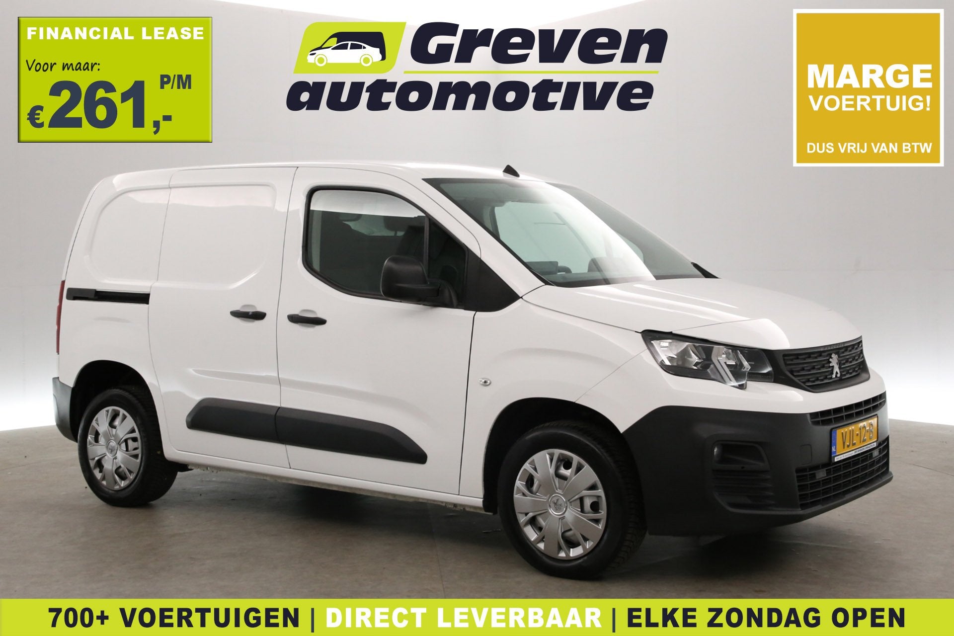 Peugeot Partner 1.5 BlueHDI 102PK | Marge | Airco | Cruise |, Voorwielaandrijving, Gebruikt, Euro 6, 4 cilinders